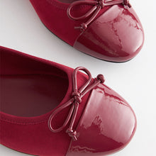 Load image into Gallery viewer, Red Toe Cap Forever Comfort® Ballerinas Shoes