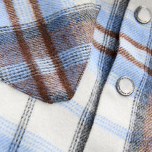 Load image into Gallery viewer, Blue/Brown Check Long Sleeve Check Overshirt (3mths-6yrs)