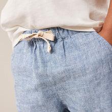 Load image into Gallery viewer, Chambray Blue Linen Blend Pull-On Trousers (3mths-5-6yrs)