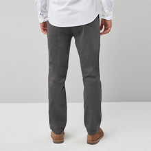 Load image into Gallery viewer, Dark Grey Stretch Slim Fit Chinos Trouser