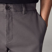 Load image into Gallery viewer, Dark Khaki Green Slim Fit Zip Detail Stretch Cargo Trousers