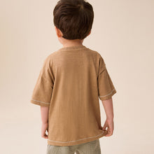 Load image into Gallery viewer, Tan Brown 100% Cotton Short Sleeve Character T-Shirt