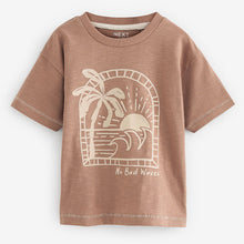 Load image into Gallery viewer, Tan Brown 100% Cotton Short Sleeve Character T-Shirt