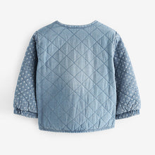 Load image into Gallery viewer, Mid Blue Denim Quilted Character Jacket (3mths-5-6yrs)