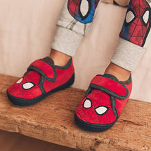Load image into Gallery viewer, Red Spiderman Marvel Touch Fastening Cupsole Print Slippers