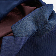Load image into Gallery viewer, Bright Blue Slim Fit Textured Suit Jacket