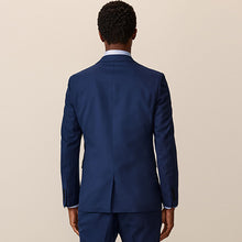 Load image into Gallery viewer, Bright Blue Slim Fit Textured Suit Jacket