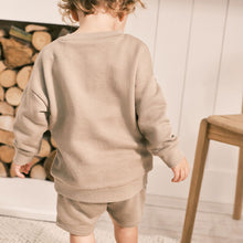 Load image into Gallery viewer, Tan Brown Mickey 100% Cotton Sweatshirt and Shorts Set