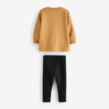 Load image into Gallery viewer, Ochre Yellow Long Sleeve Top and Leggings Set (6mths-6yrs)