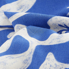 Load image into Gallery viewer, Blue/White Print Wide Leg Linen Blend Trouser