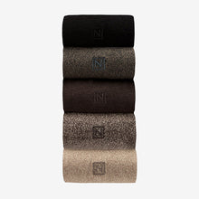 Load image into Gallery viewer, Neutral Marl 5 Pack Embroided Lasting Fresh Socks