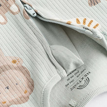 Load image into Gallery viewer, Green/Neutral Baby Cotton Sleepsuits 3 Pack (0mths-1.5-2yrs)