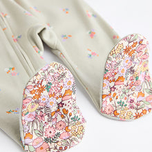 Load image into Gallery viewer, Multi Ladybird Baby Character Zip 100% Cotton Sleepsuits 3 Pack (0mths-18mths)