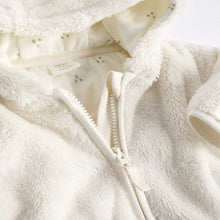 Load image into Gallery viewer, Ecru Baby Cosy Fleece Jacket (0mths-18mths)