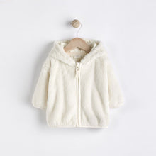 Load image into Gallery viewer, Ecru Baby Cosy Fleece Jacket (0mths-18mths)