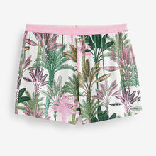 Load image into Gallery viewer, Pink Palms Rib Vest Short 100% Cotton Pyjamas Set