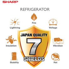 Load image into Gallery viewer, SHARP SIDE BY SIDE SJ-X645-BK3 BLACK FRIDGE