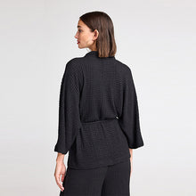 Load image into Gallery viewer, Black Long Sleeve Textured Tunic