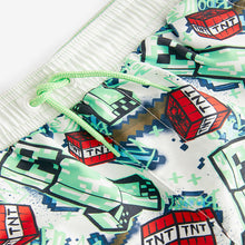 Load image into Gallery viewer, Minecraft Green Swim Shorts
