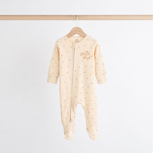 Load image into Gallery viewer, Neutral Milk Club Baby Two Way Zip 100% Cotton Sleepsuits 3 Pack (0mths-2yrs)