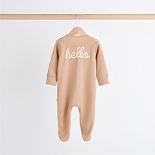 Load image into Gallery viewer, Neutral Milk Club Baby Two Way Zip 100% Cotton Sleepsuits 3 Pack (0mths-2yrs)