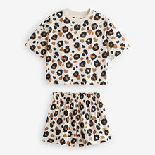 Load image into Gallery viewer, Brown/Cream Short 100% Cotton Pyjamas 3 Pack