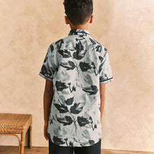 Load image into Gallery viewer, Blue Floral Print Shirt