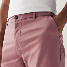 Load image into Gallery viewer, Pink Slim Fit Stretch Chinos Shorts
