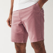 Load image into Gallery viewer, Pink Slim Fit Stretch Chinos Shorts
