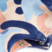 Load image into Gallery viewer, Blue/Neutral Dino Baby Jersey Dungarees and Bodysuit Set