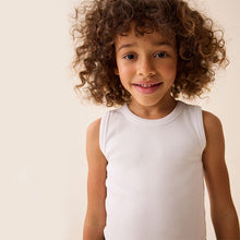 Load image into Gallery viewer, White Boxy Rib Vest