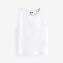 Load image into Gallery viewer, White Boxy Rib Vest