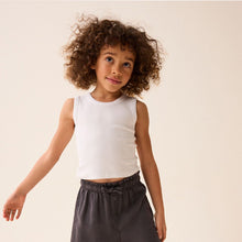 Load image into Gallery viewer, White Boxy Rib Vest