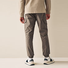 Load image into Gallery viewer, Mushroom Brown Regular Tapered Fit Stretch Utility Cargo Trousers