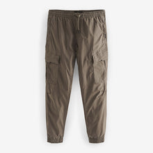 Load image into Gallery viewer, Mushroom Brown Regular Tapered Fit Stretch Utility Cargo Trousers