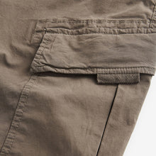 Load image into Gallery viewer, Mushroom Brown Regular Tapered Fit Stretch Utility Cargo Trousers