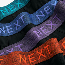 Load image into Gallery viewer, Black Rich Marl Waistband 4 pack A-Front Cotton Rich Boxers