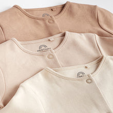 Load image into Gallery viewer, Oatmeal Baby 100% Cotton Sleepsuits 3 Pack