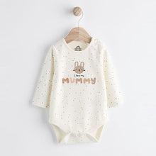 Load image into Gallery viewer, Neutral I Love My Mummy Baby 100% Cotton Family Bodysuit