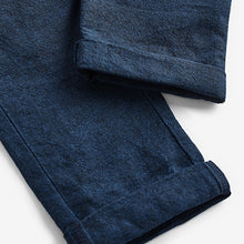 Load image into Gallery viewer, Navy Linen Blend Pull-On Trousers