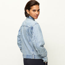 Load image into Gallery viewer, Mid Blue 100% Cotton Patch Pocket Denim Jacket