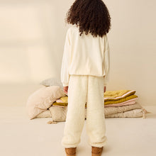 Load image into Gallery viewer, Cream/Blue Cosy Fleece Pyjamas (5-12yrs)