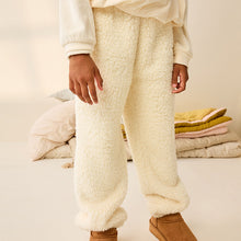 Load image into Gallery viewer, Cream/Blue Cosy Fleece Pyjamas (5-12yrs)