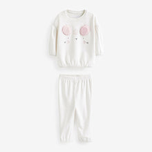 Load image into Gallery viewer, White Mouse Cosy Fleece Pyjamas (12mths-7yrs)