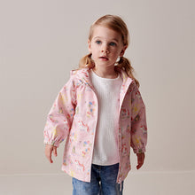 Load image into Gallery viewer, Pink Unicorn Shower Resistant Printed Cagoule (3mths-5-6yrs)