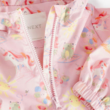 Load image into Gallery viewer, Pink Unicorn Shower Resistant Printed Cagoule (3mths-5-6yrs)