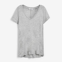 Load image into Gallery viewer, Grey Marl Slouch V-Neck T-Shirt