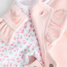 Load image into Gallery viewer, Pink Baby Dungarees and Longsleeve Bodysuit Set (0mths-18mths)