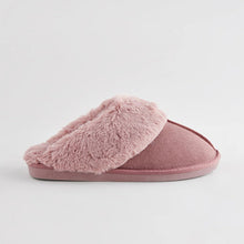 Load image into Gallery viewer, Mink Pink Suede Mule Slippers