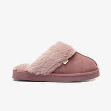 Load image into Gallery viewer, Mink Pink Suede Mule Slippers